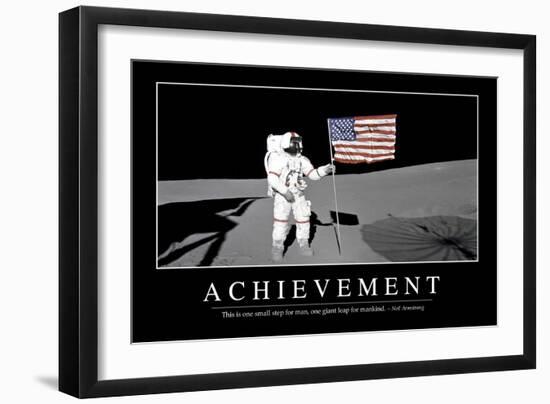 Achievement: Inspirational Quote and Motivational Poster-null-Framed Photographic Print