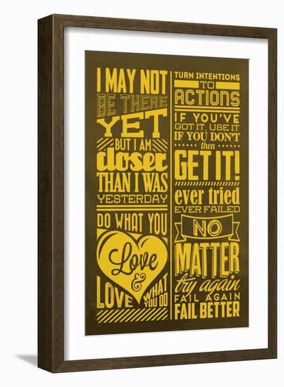 Achievement Set Yellow-Lorand Okos-Framed Art Print