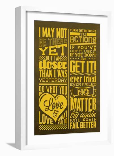 Achievement Set Yellow-Lorand Okos-Framed Art Print