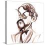 Achille-Claude Debussy, French composer, ink caricature-Neale Osborne-Stretched Canvas