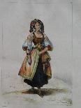 Élisa Rachel as Roxane in Bajazet by Racine, 1838-Achille Devéria-Framed Giclee Print