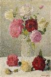 Vase De Fleurs, (Oil on Canvas)-Achille Lauge-Giclee Print