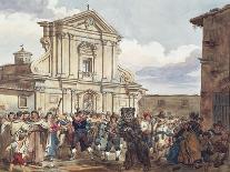 Carnival in Rome, 1830-Achille Pinelli-Framed Giclee Print