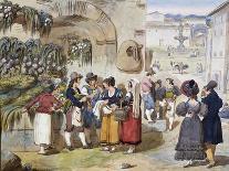 Carnival in Rome, 1830-Achille Pinelli-Framed Giclee Print
