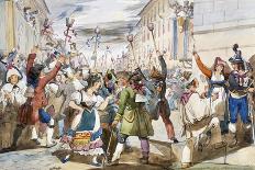 Carnival in Rome, 1830-Achille Pinelli-Giclee Print