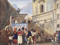Carnival in Rome, 1830-Achille Pinelli-Stretched Canvas