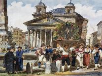 Bear Dance at Holy Mary of Staircase in Rome-Achille Pinelli-Giclee Print