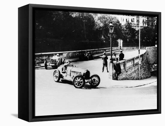 Achille Varzi and Tazio Nuvolari, Monaco Grand Prix, 1933-null-Framed Stretched Canvas