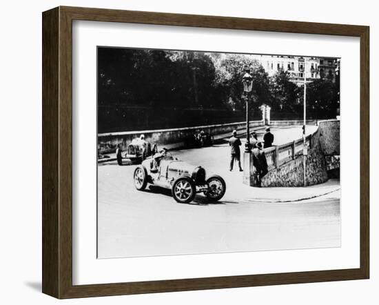 Achille Varzi and Tazio Nuvolari, Monaco Grand Prix, 1933-null-Framed Photographic Print