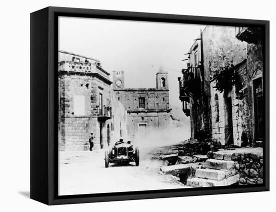 Achille Varzi in a P2 Alfa Romeo Grand Prix Car, in the Targa Florio Race, Sicily, 1930-null-Framed Stretched Canvas