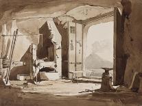 Interior of a Forge-Achille Vianelli-Giclee Print