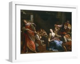 Achilles Among Daughters of Lycomedes-Alessandro Tiarini-Framed Giclee Print