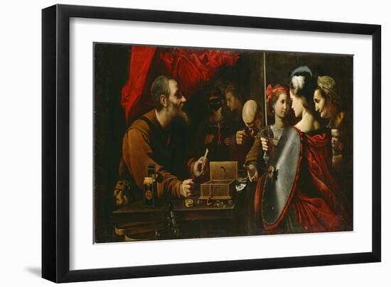 Achilles Among the Daughters of Lycomedes, c.1625-30-Pietro Paolini-Framed Giclee Print