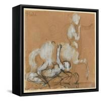 Achilles and Cheiron-Auguste Rodin-Framed Stretched Canvas