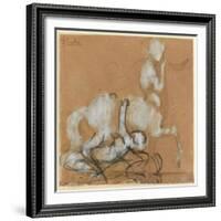 Achilles and Cheiron-Auguste Rodin-Framed Giclee Print