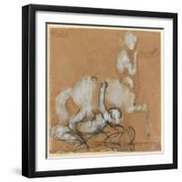 Achilles and Cheiron-Auguste Rodin-Framed Premium Giclee Print