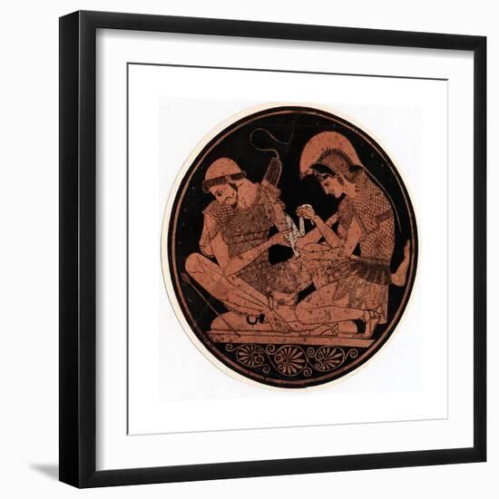 Achilles Bandaging the Wound of Patroclus, C1900-null-Framed Giclee Print