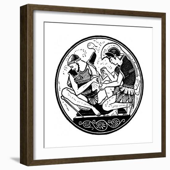 Achilles Bandaging the Wound of Patroclus, C1900-null-Framed Giclee Print