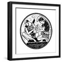 Achilles Bandaging the Wound of Patroclus, C1900-null-Framed Giclee Print