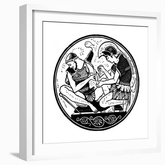 Achilles Bandaging the Wound of Patroclus, C1900-null-Framed Giclee Print