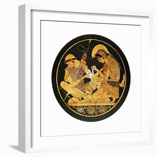 Achilles Binding Patroclus' Wound-Mehau Kulyk-Framed Premium Photographic Print