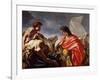 Achilles Contemplating the Body of Patroclus-Giovanni Antonio Pellegrini-Framed Giclee Print