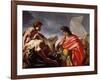 Achilles Contemplating the Body of Patroclus-Giovanni Antonio Pellegrini-Framed Giclee Print