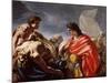Achilles Contemplating the Body of Patroclus-Giovanni Antonio Pellegrini-Mounted Giclee Print