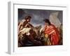 Achilles Contemplating the Body of Patroclus-Giovanni Antonio Pellegrini-Framed Giclee Print