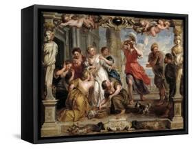 Achilles Discovered by Ulysses Among the Daughters of Lycomedes, 1630-1635, Flemish School-Peter Paul Rubens-Framed Stretched Canvas