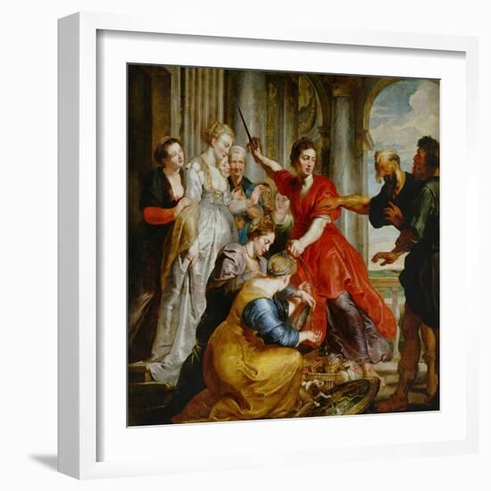 Achilles Discovered by Ulysses Among the Daughters of Lykomedes at Skyros-Peter Paul Rubens-Framed Giclee Print