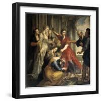 Achilles Discovered by Ulysses and Diomedes, 1617-1618.-Peter Paul Rubens-Framed Giclee Print