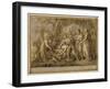 Achilles Lamenting the Death of Patroclus, 1760-63 (Pen and Ink and Wash on Paper)-Gavin Hamilton-Framed Giclee Print