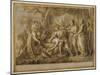 Achilles Lamenting the Death of Patroclus, 1760-63 (Pen and Ink and Wash on Paper)-Gavin Hamilton-Mounted Giclee Print