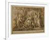 Achilles Lamenting the Death of Patroclus, 1760-63 (Pen and Ink and Wash on Paper)-Gavin Hamilton-Framed Giclee Print