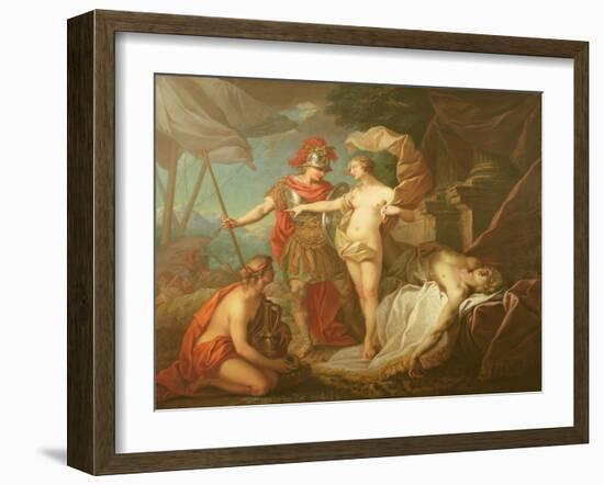 Achilles Leaving to Avenge the Death of Patroclus-Etienne Jeaurat-Framed Giclee Print