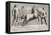 Achilles Rejoins the Fighting and Confronts Hector-Pietro Santi Bartoli-Framed Stretched Canvas