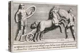 Achilles Rejoins the Fighting and Confronts Hector-Pietro Santi Bartoli-Stretched Canvas