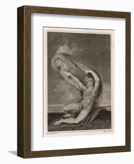 Achilles Tries, in Vain, To Seize Hold of the Ghost of Patroclus-Henry Fuseli-Framed Art Print