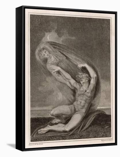 Achilles Tries, in Vain, To Seize Hold of the Ghost of Patroclus-Henry Fuseli-Framed Stretched Canvas