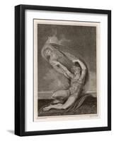 Achilles Tries, in Vain, To Seize Hold of the Ghost of Patroclus-Henry Fuseli-Framed Art Print