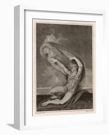 Achilles Tries, in Vain, To Seize Hold of the Ghost of Patroclus-Henry Fuseli-Framed Art Print