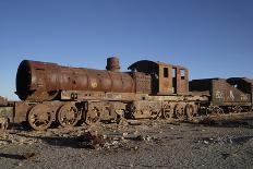 Old Rusty Steam Engine-Achim Baque-Framed Stretched Canvas