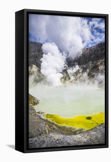 Acid Crater Lake, White Island Volcano, an Active Volcano in the Bay of Plenty-Matthew Williams-Ellis-Framed Stretched Canvas