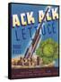 Ack Ack Lettuce Label - San Francisco, CA-Lantern Press-Framed Stretched Canvas