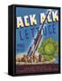 Ack Ack Lettuce Label - San Francisco, CA-Lantern Press-Framed Stretched Canvas