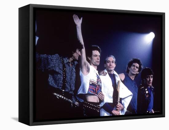 Acknowledging fans After Performance by the Rolling Stones-null-Framed Stretched Canvas