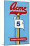 Acme 5 Broom Label-null-Mounted Art Print