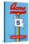 Acme 5 Broom Label-null-Stretched Canvas