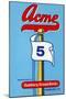 Acme 5 Broom Label-null-Mounted Art Print